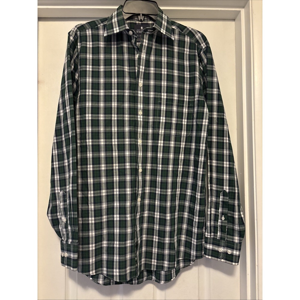 Stafford Travel Button‎ Up Shirt Mens 15 34/35 Long Sleeve Mixed Plaid Lot Of 4 - Picture 8 of 9